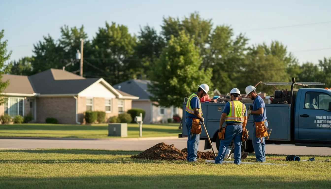 Residential water line and bathroom plumbing service in North Bend, PA